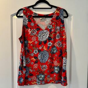 LOFT Ann Taylor Mixed Media Tank Women's Large